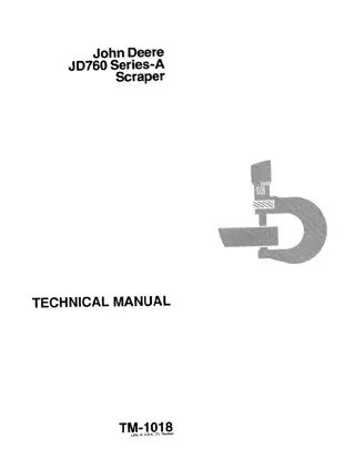 JOHN DEERE JD760A SCRAPER Service Repair Manual Instant Download