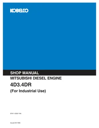 Kobelco MITSUBISHI 4D3 4DR DIESEL ENGINE Service Repair Manual Instant Download (Book Code No. 97811-03021 NA)