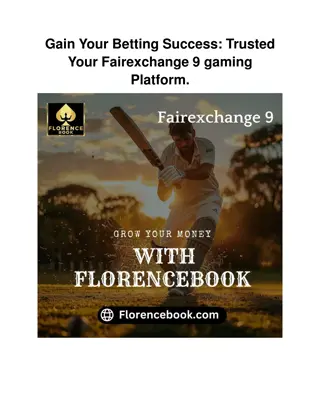 Gain Your Betting Success_ Trusted Your Fairexchange 9 gaming Platform