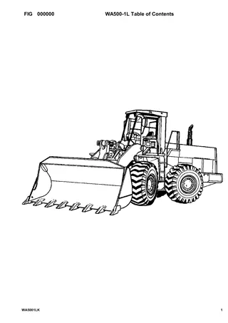 Komatsu WA500-1L Wheel Loader Parts Catalogue Manual Instant Download (SN A20854 AND UP)