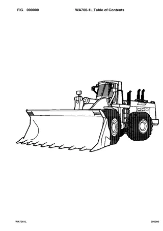 Komatsu WA700-1L Wheel Loader Parts Catalogue Manual Instant Download (SN A20001 AND UP)