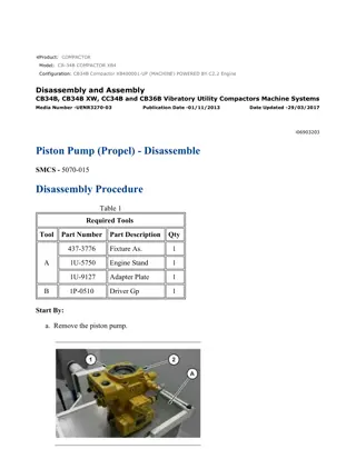 Caterpillar Cat CB34B Compactor (Prefix XB4) Service Repair Manual Instant Download (XB400001 and up)