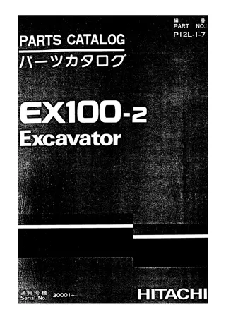 Hitachi EX100-2 Excavator Parts Catalogue Manual Instant Download (Serial No.  30001 and up)