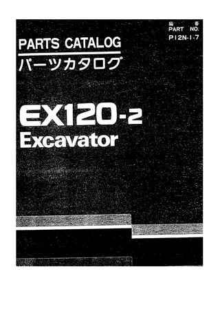 Hitachi EX120-2 Excavator Parts Catalogue Manual Instant Download (Serial No.  30001 and up)