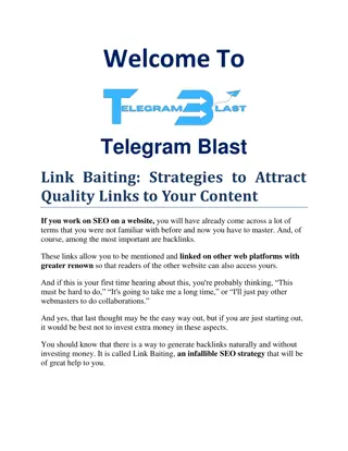 Link Baiting Strategies to Attract Quality Links to Your Content