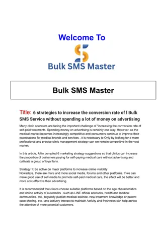 6 strategies to increase the conversion rate of l Bulk SMS Service without spending a lot of money on advertising