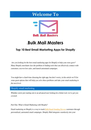 Top 10 Best Email Marketing Apps for Shopify