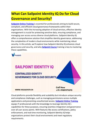 Sailpoint Online Training | Sailpoint Course