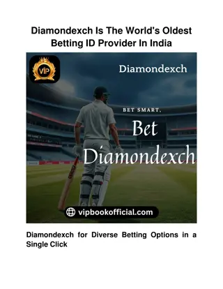 Diamondexch Is The World's Oldest Betting ID Provider In India