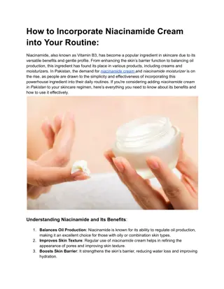 How to Incorporate Niacinamide Cream into Your Routine