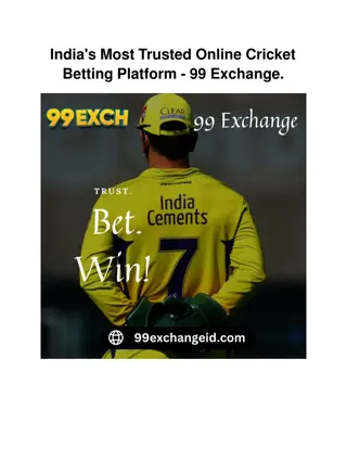 India's Most Trusted Online Cricket Betting Platform - 99 Exchange