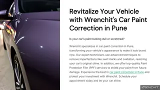 Revitalize Your Vehicle with Wrenchit's Car Paint Correction in Pune