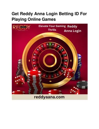 Get Reddy Anna Login Betting ID For Playing Online Games.