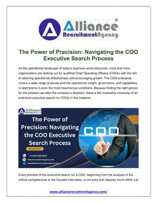 The Power of Precision Navigating the COO Executive Search Process