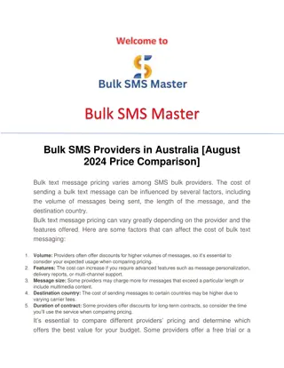 Bulk SMS Providers in Australia [August 2024 Price Comparison]