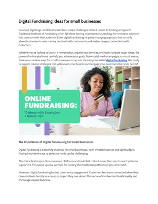 Digital Fundraising ideas for small businesses