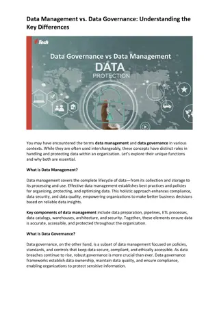 Data Management vs. Data Governance: Understanding the Key Differences