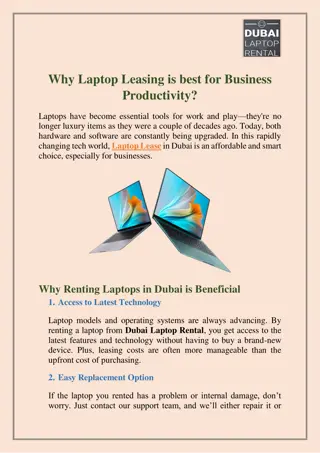 Why Laptop Leasing is best for Business Productivity?