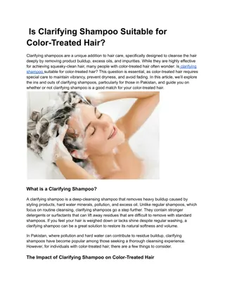 Is Clarifying Shampoo Suitable for Color-Treated Hair