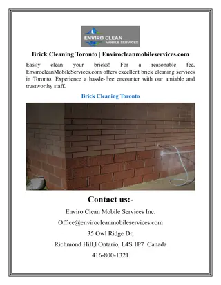 Brick Cleaning Toronto  Envirocleanmobileservices