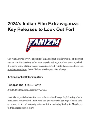 2024’s Indian Film Extravaganza