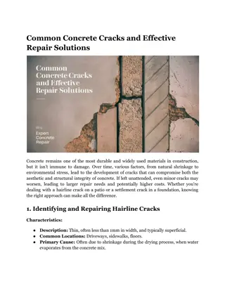 Common Concrete Cracks and Effective Repair Solutions