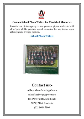 Custom School Photo Wallets for Cherished Memories