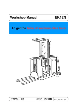 Still Wagner EK12N Forklift Service Repair Manual Instant Download