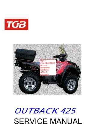 TGB Outback 425 ATV Service Repair Manual Instant Download