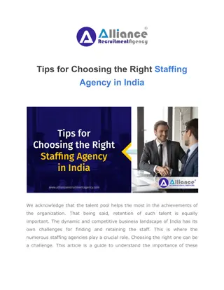 Tips for Choosing the Right Staffing Agency in India