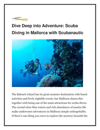 Dive Deep into Adventure Scuba Diving in Mallorca with Scubanautic