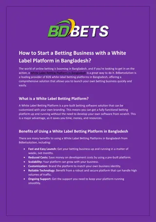 White Label Platform in Bangladesh