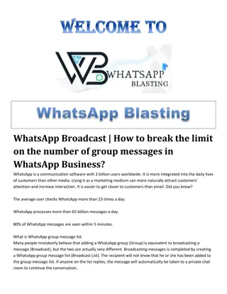 WhatsApp and Digital Marketing | WhatsApp Blasting