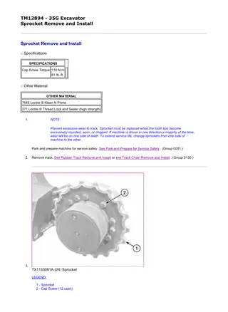 John Deere 35G (SN. from K270001) Compact Excavator Service Repair Manual Instant Download (TM12894)