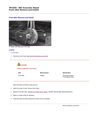 John Deere 80C Excavator Service Repair Manual Instant Download (TM1939)