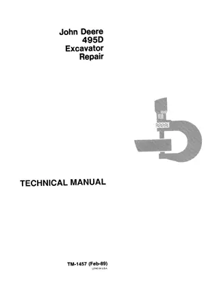 John Deere 495D Excavator Service Repair Manual Instant Download