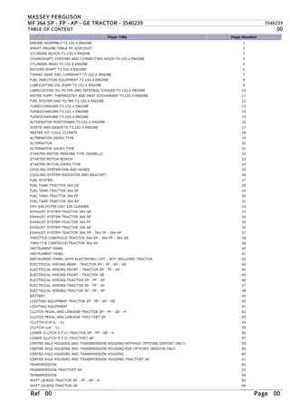 Massey Ferguson MF 364 SP - FP - AP - GE TRACTOR Parts Catalogue Manual Instant Download