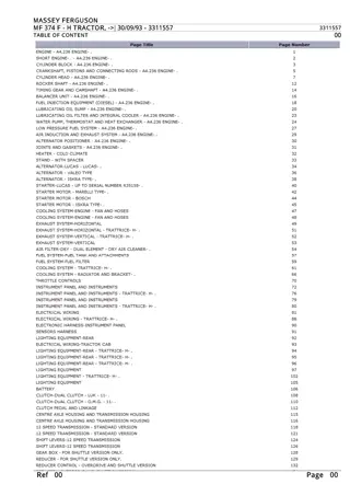 Massey Ferguson MF 374 F - H TRACTOR, - 300993 Parts Catalogue Manual Instant Download