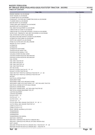 Massey Ferguson MF 384  3225 SP(X)-FP(X)-AP(X)-GE(X) FOOTSTEP TRACTOR Parts Catalogue Manual Instant Download