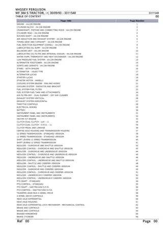 Massey Ferguson MF 384 S TRACTOR (- 300993) Parts Catalogue Manual Instant Download