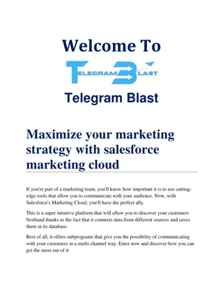 Maximize your marketing strategy with salesforce marketing cloud