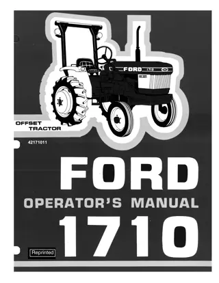 Ford 1710 Tractor Operator’s Manual Instant Download (Publication No.42171011)