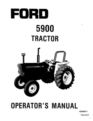 Ford 5900 Tractor Operator’s Manual Instant Download (Publication No.42590011)