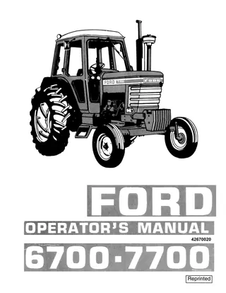 Ford 6700 7700 Tractors Operator’s Manual Instant Download (Publication No.42670020)