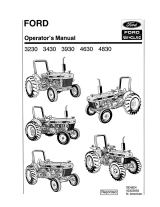 Ford New Holland 3230 3430 3930 4630 4830 Tractors Operator’s Manual Instant Download (Publication No.42323050)