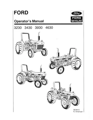 Ford New Holland 3230 3430 3930 4630 Tractors Operator’s Manual Instant Download (Publication No.42323040)