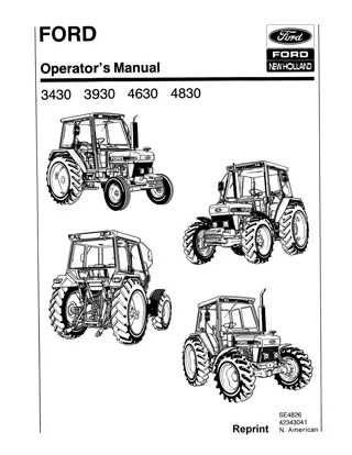 Ford New Holland 3430 3930 4630 4830 Tractors Operator’s Manual Instant Download (Publication No.42343041)