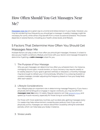 How often should you get massages near me_