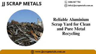 Reliable Aluminium Scrap Yard for Clean and Pure Metal Recycling