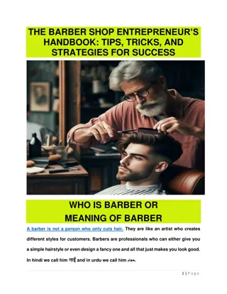 THE BARBER SHOP ENTREPRENEUR’S HANDBOOK: TIPS, TRICKS, AND STRATEGIES